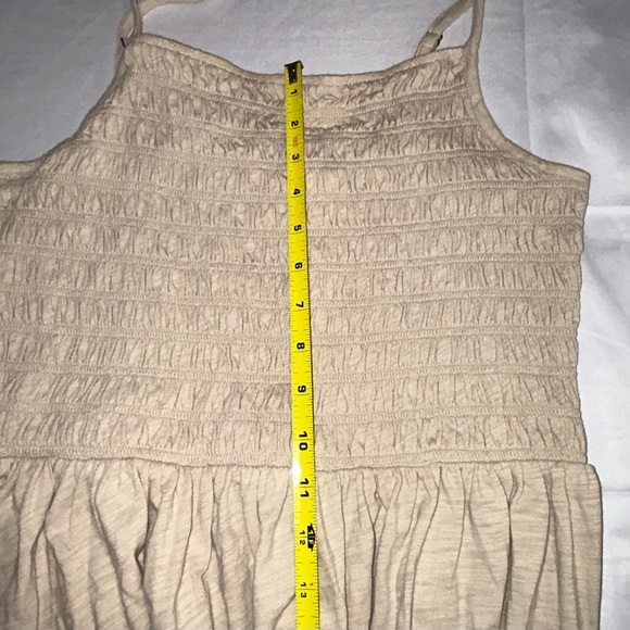 GAP Forever Soft Tan/Beige Mini Dress Sz Large NWT Smocked Top Adjustable Straps - Picture 6 of 8